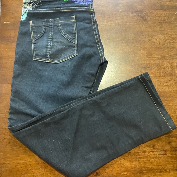 Desigual Embroidered Jeans with Vintage Wash - Picture 4 of 10